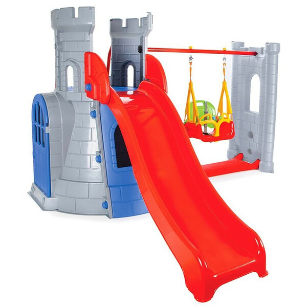 centru de joaca tip castel cu tobogan - Kidiko