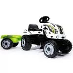 Tractor cu pedale si remorca Smoby Farmer XL alb negru