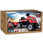 Tractor cu pedale si remorca Smoby Farmer XL rosu