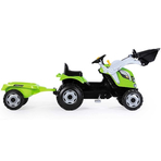 Tractor cu pedale si remorca Smoby Farmer Max verde