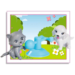 Papusa Simba Evi Love Dog & Cat papusa 12 cm cu catel, pisica si accesorii