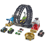 Pista de masini Hot Wheels by Mattel Monster Truck Provocare pe pista cu 2 masinute