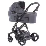 Carucior Chipolino Electra 3 in 1 silver cu cadru negru