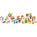 Jucarie Eichhorn Cuburi in galetusa Wooden Blocks 50 piese