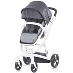 Carucior Chipolino Electra 3 in 1 silver cu cadru alb