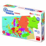 Puzzle geografic - Harta Europei (69 piese)