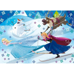 Puzzle in cutie cu 4 carioci - Frozen (60 piese)