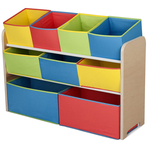 Organizator jucarii cu cadru din lemn Deluxe Multicolor