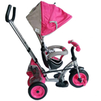 Tricicleta pentru copii cu sezut reversibil Sunrise Turbo Trike Pink
