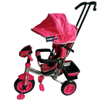 Tricicleta pentru copii multifunctionala cu sunete si lumini Lux Trike Pink