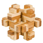 Joc logic IQ din lemn bambus in cutie metalica-10