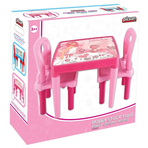 Set Masuta cu 2 scaune pentru copii Pilsan Hobby Study Table pink