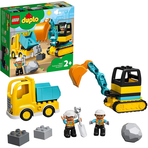 Set de construit - Lego Duplo Camion si Excavator pe Senile 10931