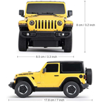 MASINA CU TELECOMANDA JEEP WRANGLER RUBICON GALBEN CU SCARA 1 LA 24