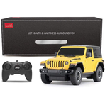 MASINA CU TELECOMANDA JEEP WRANGLER RUBICON GALBEN CU SCARA 1 LA 24