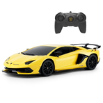 MASINA CU TELECOMANDA LAMBORGHINI AVENTADOR SVJ GALBEN CU SCARA 1 LA 24