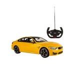 MASINA CU TELECOMANDA BMW M4 GALBEN CU SCARA 1 LA 14