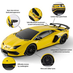 MASINA CU TELECOMANDA LAMBORGHINI AVENTADOR SVJ GALBEN CU SCARA 1 LA 24