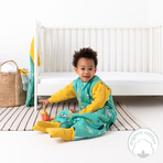 Sac de dormit cu picioruse si maneca lunga detasabila Woodland Animals 80 cm + manseta 2.5 Tog