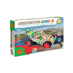 Set constructie 107 piese din lemn Constructor Junior-Masina Sport 3in1, +4 ani, Alexander