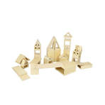 Set constructie 48 cuburi de lemn gigant cu interior gol, +3 ani, Masterkidz