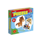 Puzzle educativ mega Box, Calutul si prietenii, 15 imagini, +2 ani, Alexander Games