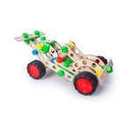 Set constructie 107 piese din lemn Constructor Junior-Masina Sport 3in1, +4 ani, Alexander