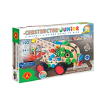 Set constructie 102 piese din lemn Constructor Junior- Masina de tractat 3 in 1, +4 ani, Alexander