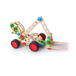 Set constructie 88 piese din lemn Constructor Junior-Motostivuitor 3in1, +4 ani, Alexander
