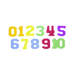 Set litere si cifre acrilic colorat transparent, +3 ani, Masterkidz