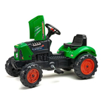 Tractor Falk pentru copii, cu pedale si remorca, verde