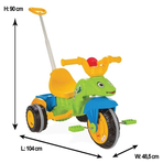 Tricicleta pentru copii Pilsan Caterpillar green cu maner