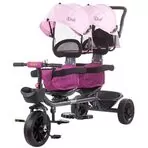 Tricicleta pentru copii gemeni Chipolino Duet peony pink