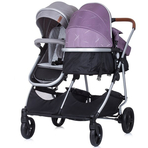 Carucior gemeni Chipolino Duo Smart 2 in 1 anthracite lilac