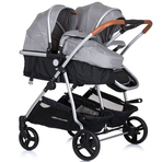 Carucior gemeni Chipolino Duo Smart 2 in 1 anthracite