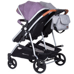 Carucior gemeni Chipolino Duo Smart 2 in 1 anthracite lilac