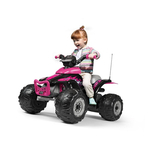 ATV Peg Perego Corral T-Rex, 330W, 12V, 3 ani +, Roz/ Negru