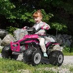 ATV Peg Perego Corral T-Rex, 330W, 12V, 3 ani +, Roz/ Negru