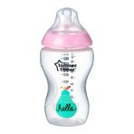 Biberon decorat 340ml, Fete, Hello, 1 buc, Tommee Tippee