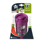 Cana Tommee Tippee No Knock Large cu capac, 300 ml, 18 luni +, Broscuta testoasa mov, 1 buc