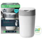 Cos pentru scutece Tommee Tippee Sangenic Twist and Click Reciclabil, Alb/Gri