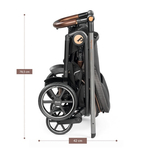 Carucior 3 in 1 Peg Perego Veloce, Lounge,  0 - 22 kg, 500, Negru/Gri