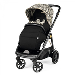 Carucior 3 in 1 Peg Perego Veloce, Lounge,  0 - 22 kg, Graphic Gold, Negru / Bej