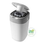 Cos pentru scutece Tommee Tippee Sangenic Twist and Click Reciclabil, Alb/Gri