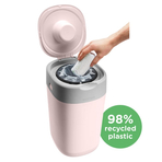 Cos pentru scutece Tommee Tippee Sangenic Twist and Click Reciclabil, Roz/Gri