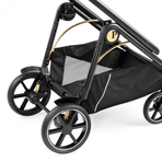 Carucior 3 in 1 Peg Perego Veloce, Lounge,  0 - 22 kg, Graphic Gold, Negru / Bej