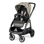 Carucior 3 in 1 Peg Perego Veloce, Lounge,  0 - 22 kg, Graphic Gold, Negru / Bej