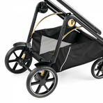 Carucior 3 in 1 Peg Perego Veloce, Primoviaggio SL,  0 - 22 kg, Graphic Gold, Negru / Bej