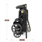 Carucior 3 in 1 Peg Perego Veloce, Primoviaggio SL,  0 - 22 kg, Graphic Gold, Negru / Bej