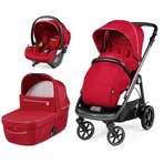 Carucior 3 in 1 Peg Perego Veloce, Lounge,  0 - 22 kg, Red Shine, Rosu